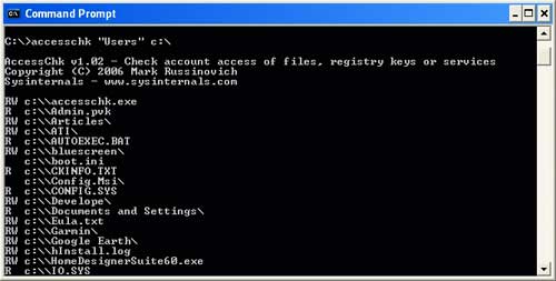 A screen capture of the Sysinternals Suite interface.