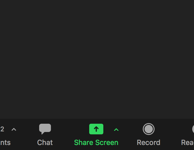 A Zoom Share Screen prompt